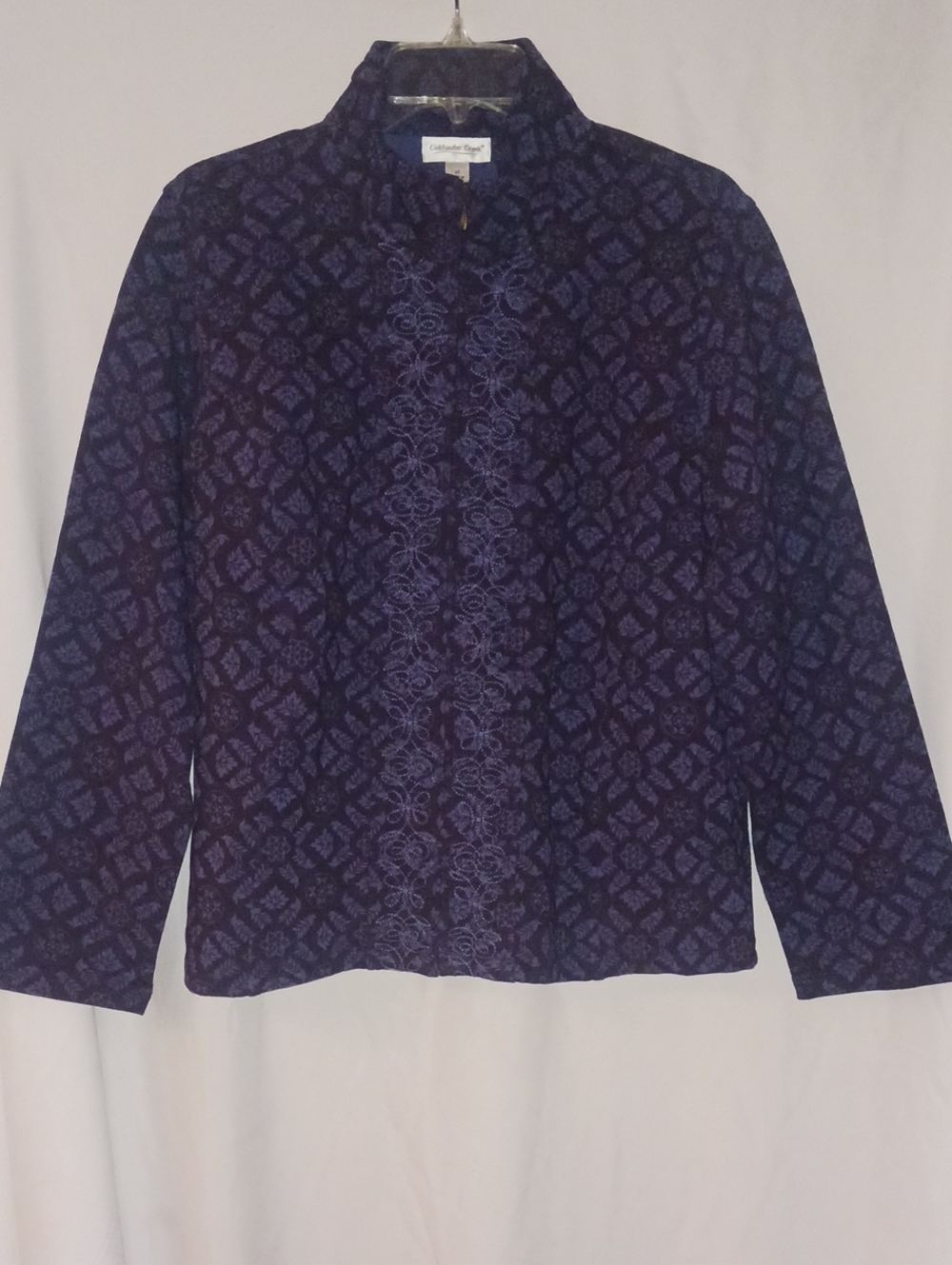 Cold Water Creek  Women's Purple Zipper Jacket